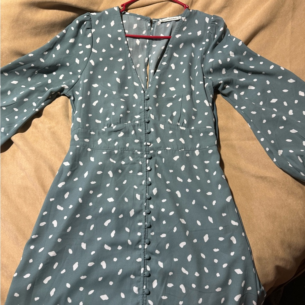 Abercrombie & Fitch Green Long Sleeve Dress